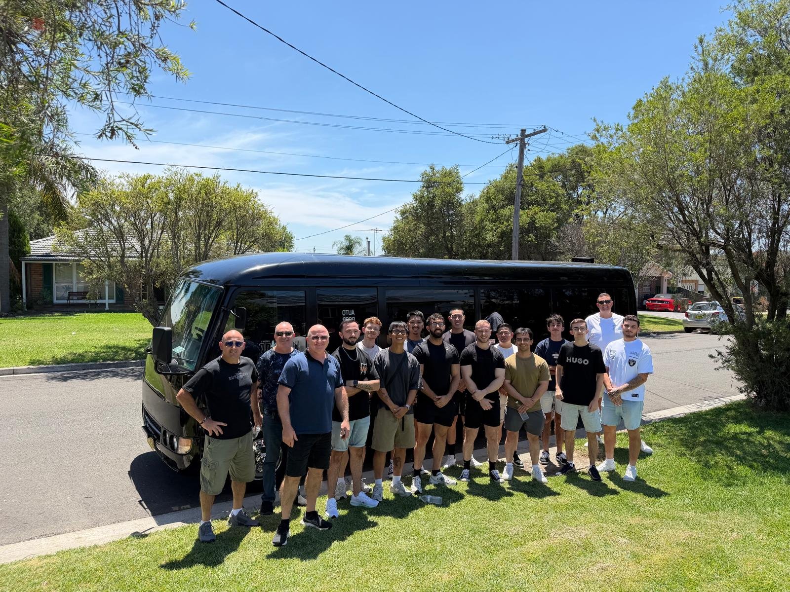 Guests celebrating on the SKS party bus